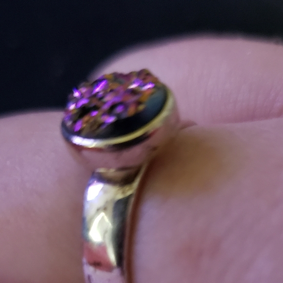 Druzy Quartz & Sterling Silver ring - Picture 10 of 10